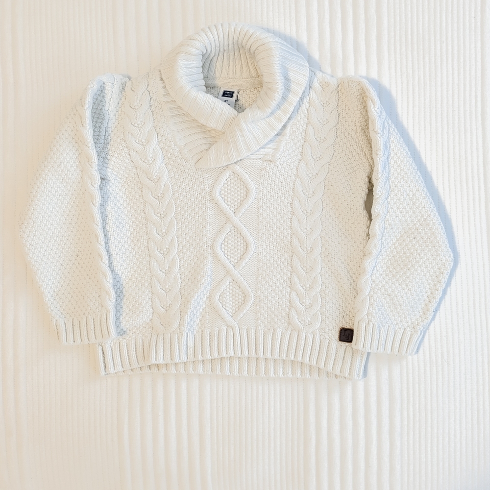 Cozy White Cable Knit Sweater